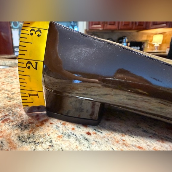 Salvatore Ferragamo Leather Shoes Ballet Womens Size 7.5 Crisscross Brown Preppy - Picture 14 of 14